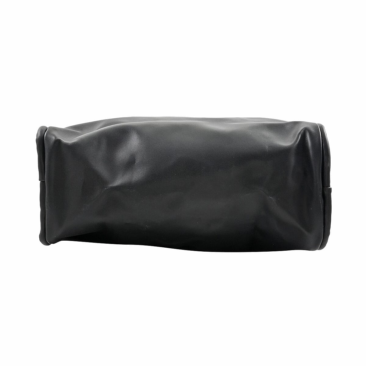 Black Faux Leather Tote Bag (15.35"x10.24"x3.94") and Purse (7.09"x5.12"x 1.97") image number 4