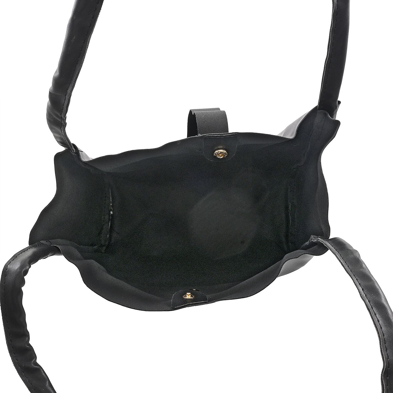 Black Faux Leather Tote Bag and Purse