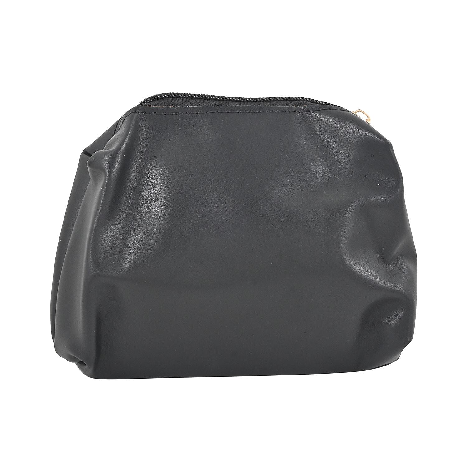 Black Faux Leather Tote Bag and Purse