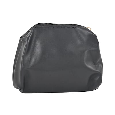 Black Faux Leather Tote Bag and Purse