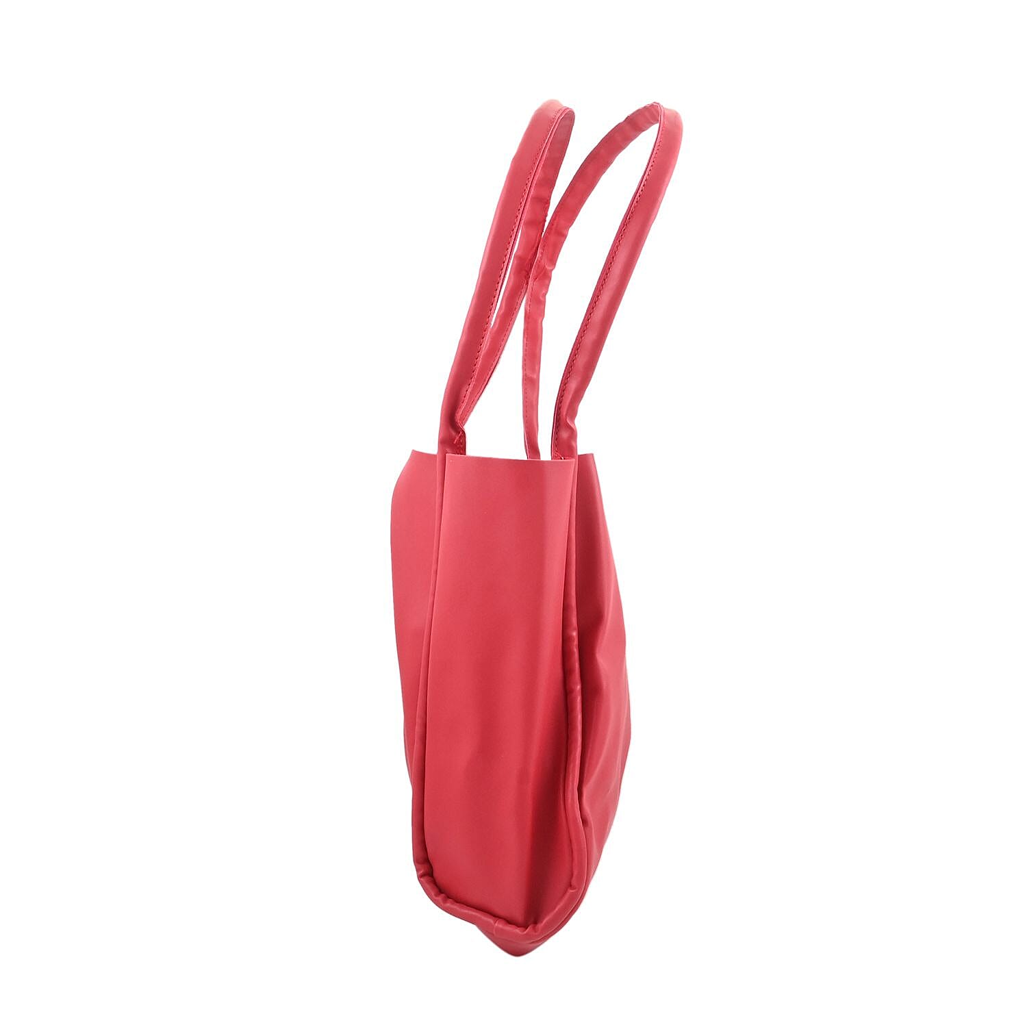 Red Faux Leather Tote Bag and Purse