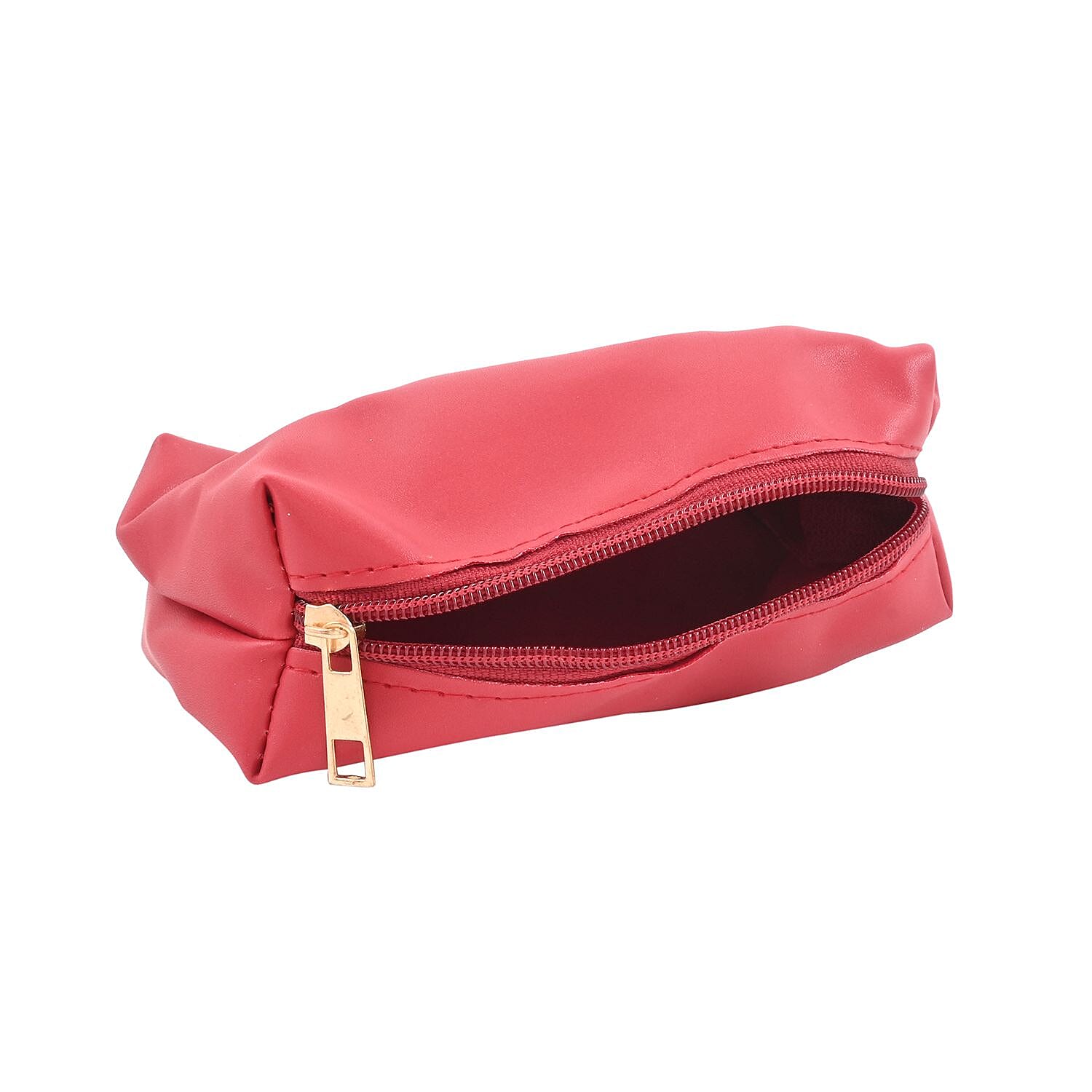 Red Faux Leather Tote Bag and Purse