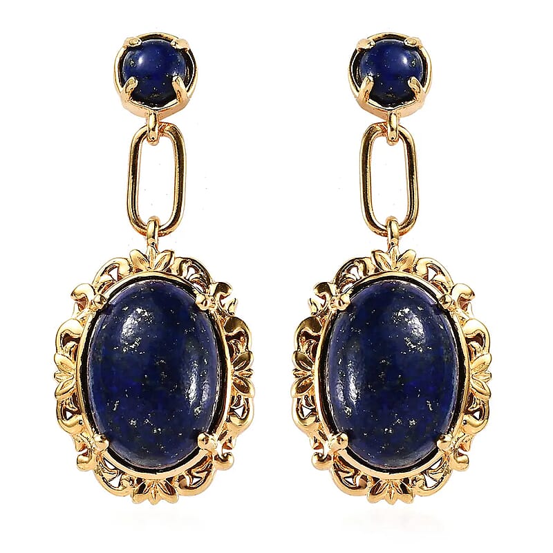 Karis Lapis Lazuli Earrings in 18K YG Plated 13.85 ctw