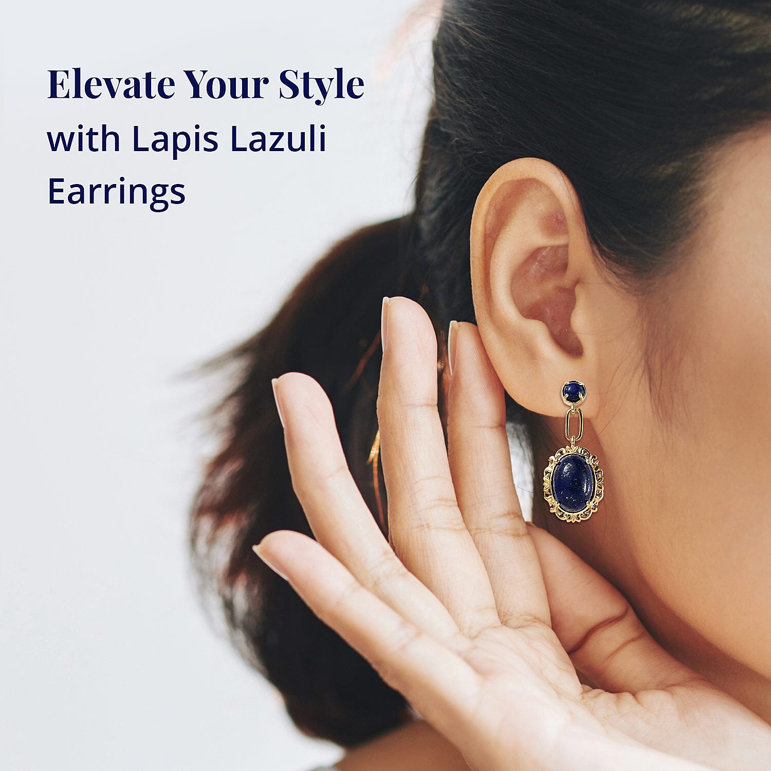 Karis Lapis Lazuli Earrings in 18K YG Plated 13.85 ctw