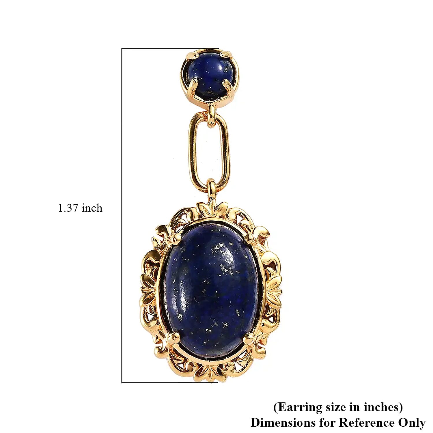 Karis Lapis Lazuli Earrings in 18K YG Plated 13.85 ctw
