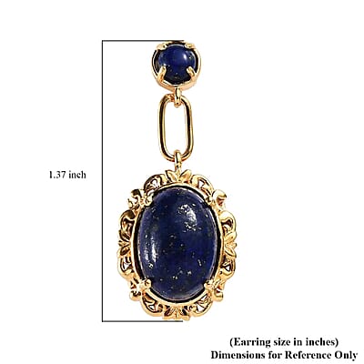 Karis Lapis Lazuli Earrings in 18K YG Plated 13.85 ctw