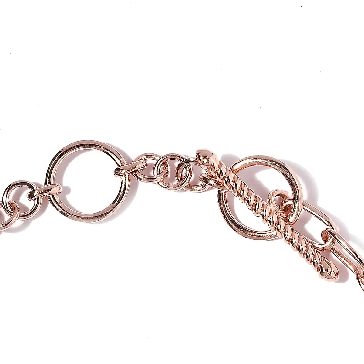 Karis Mojave Purple Turquoise Toggle Clasp Bracelet in 18K RG Plated (6.50 In) 55.00 ctw image number 5