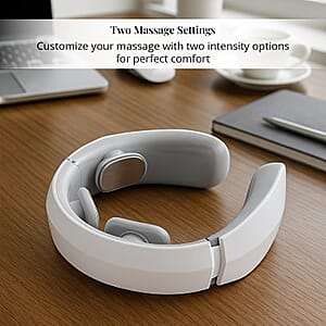 Homesmart Neck Massager Battery Operated Portable 2 Settings Massager For Muscle Pain Relief, Home, Office, and Car Use (2xAAA Battery Not Included)