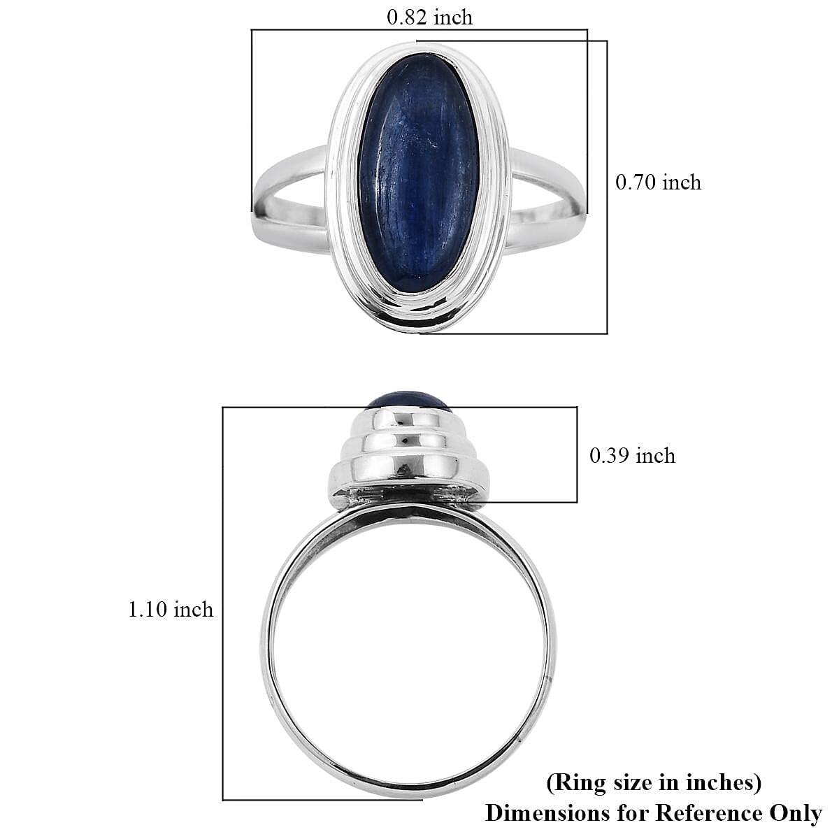 Bali Legacy Kashmir Kyanite Ring in Sterling Silver (Size 7.0) 5.60 ctw