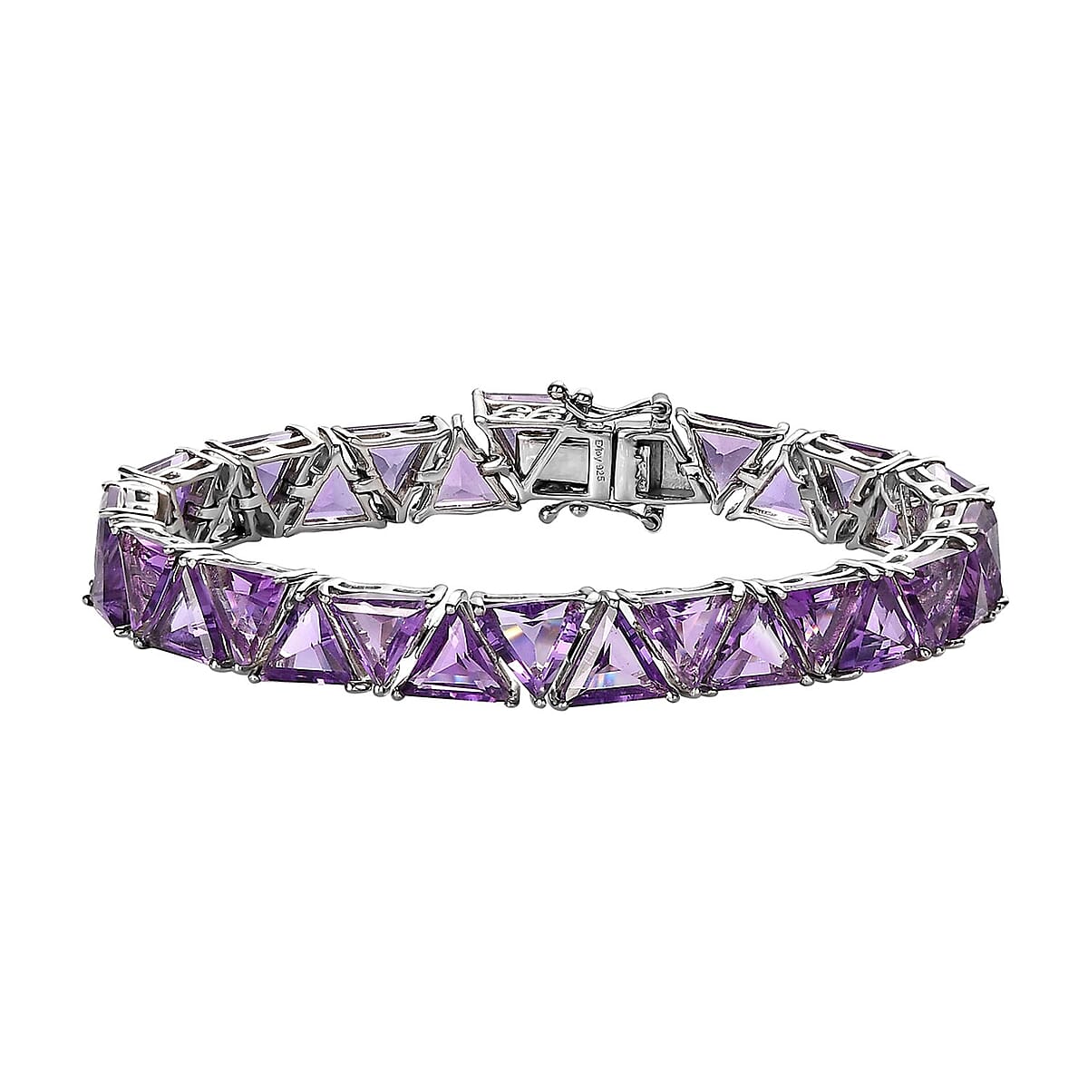 TLV Amethyst Bracelet in Platinum Over Sterling Silver (6.50 In) 29.80 ctw image number 0