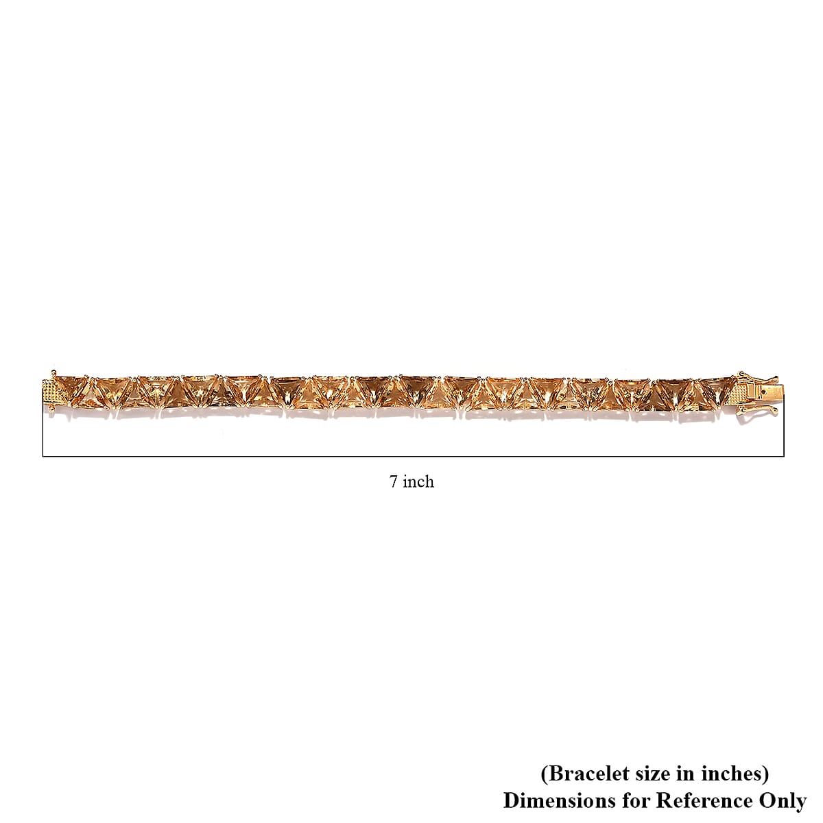 Brazilian Citrine Tennis Bracelet in Vermeil Yellow Gold Over Sterling Silver (6.50 In) 31.00 ctw image number 4