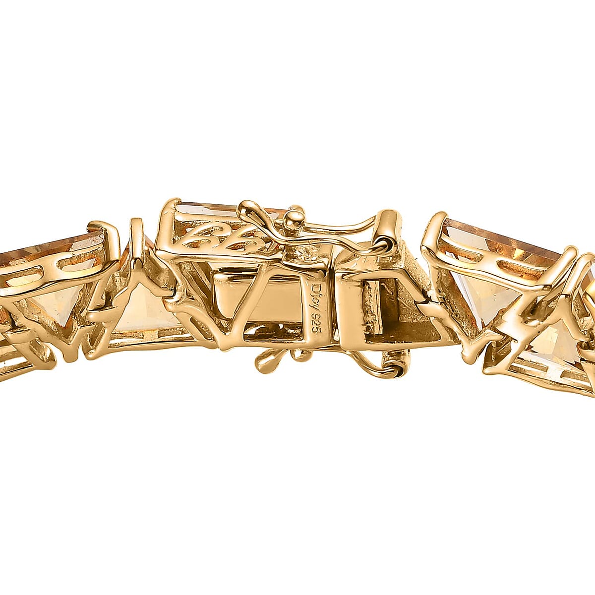 Brazilian Citrine Tennis Bracelet in Vermeil Yellow Gold Over Sterling Silver (7.25 In) 35.00 ctw image number 3