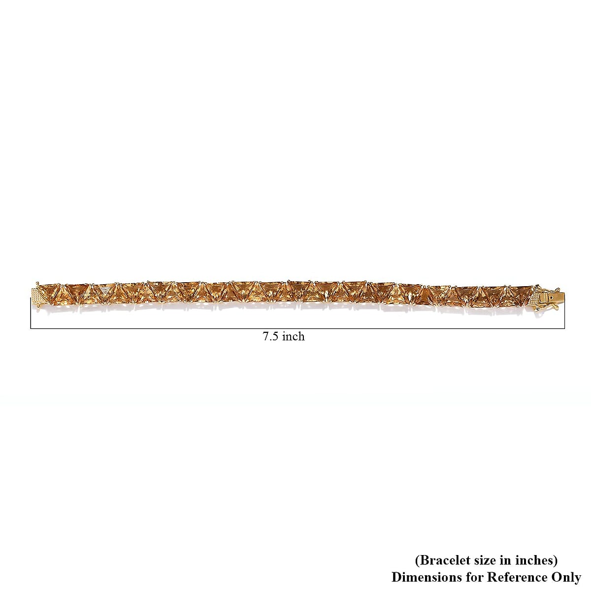 Brazilian Citrine Tennis Bracelet in Vermeil Yellow Gold Over Sterling Silver (7.25 In) 35.00 ctw image number 4