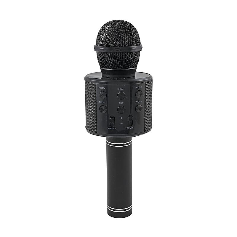 Black Wireless Bluetooth Karaoke Microphon14.99e with USB Charger