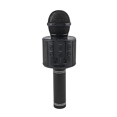 Black Wireless Bluetooth Karaoke Microphon14.99e with USB Charger