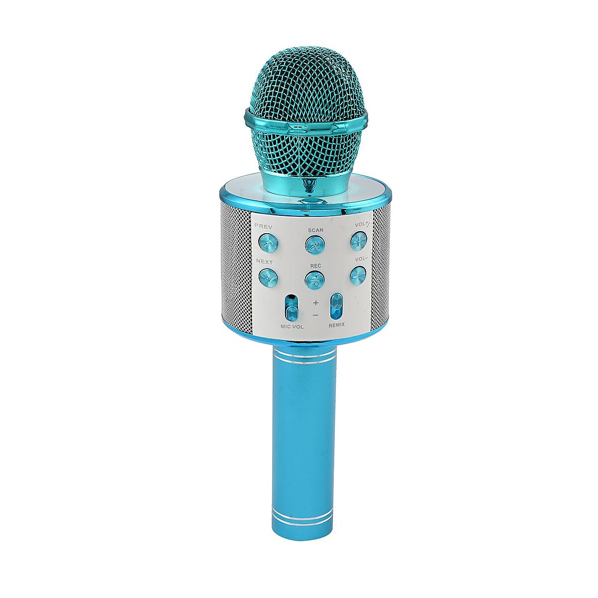 Blue Wireless Bluetooth Karaoke Microphone with USB Charger image number 0