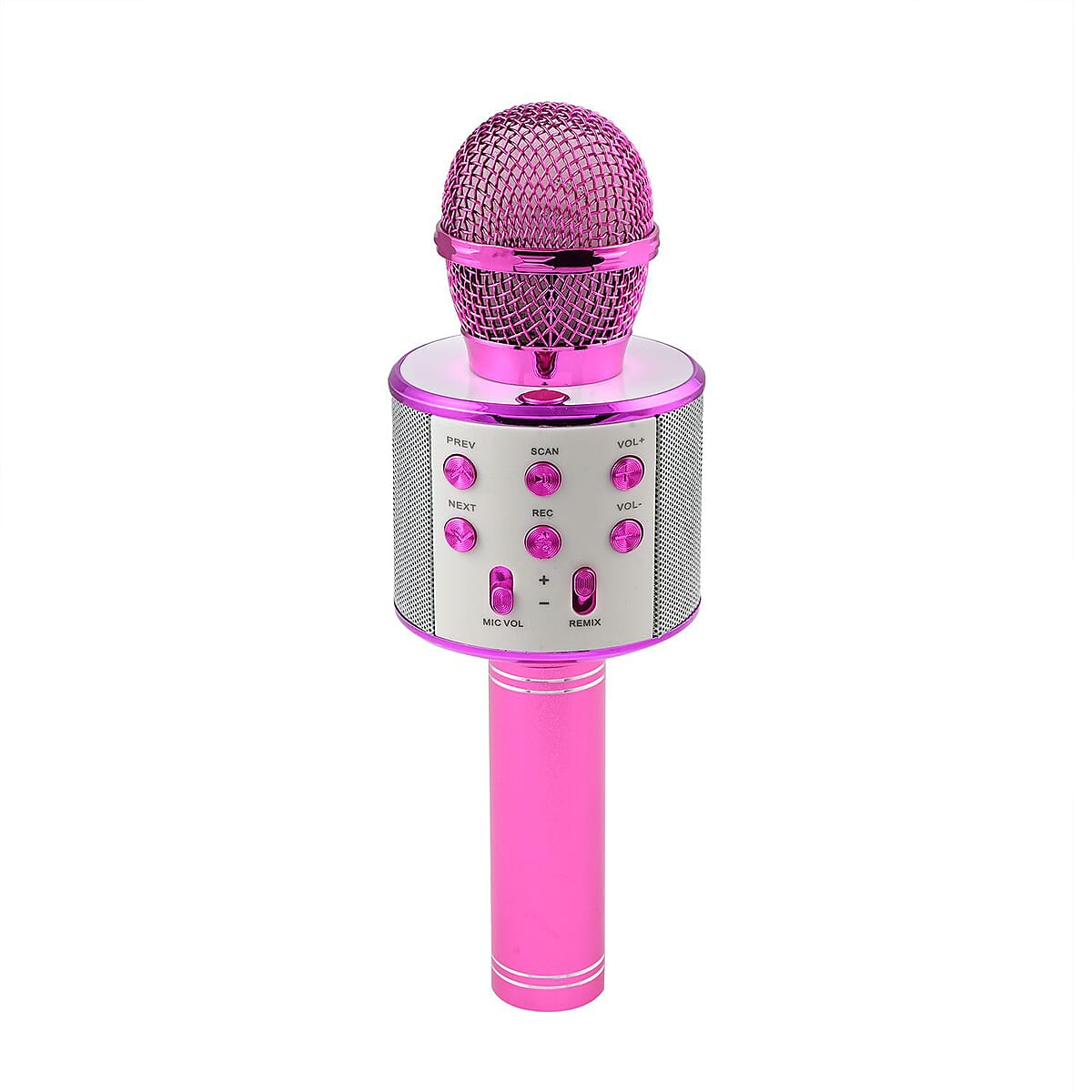 Pink Wireless Bluetooth Karaoke Microphone with USB Charger image number 0