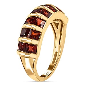 Mozambique Garnet 2.77 ctw Fancy Ring in 14K YG Over Sterling Silver (Size 11.5)