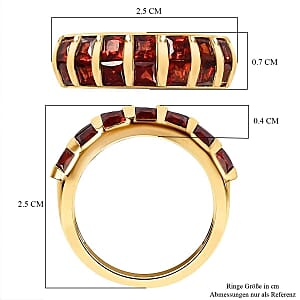 Mozambique Garnet 2.77 ctw Fancy Ring in 14K YG Over Sterling Silver (Size 11.5)
