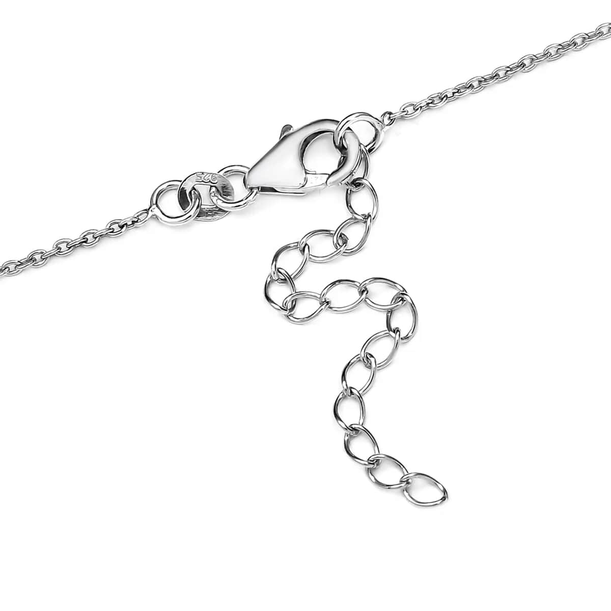 Moissanite Necklace 18 Inches in Platinum Over Sterling Silver 3.85 ctw image number 4