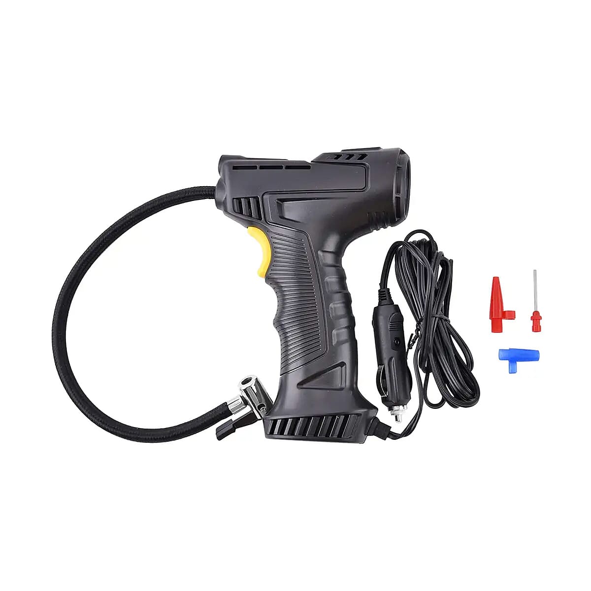 Black Portable Automobile Air Pump with Inflation, Lighting, Automatic Charging and Stopping Function image number 0