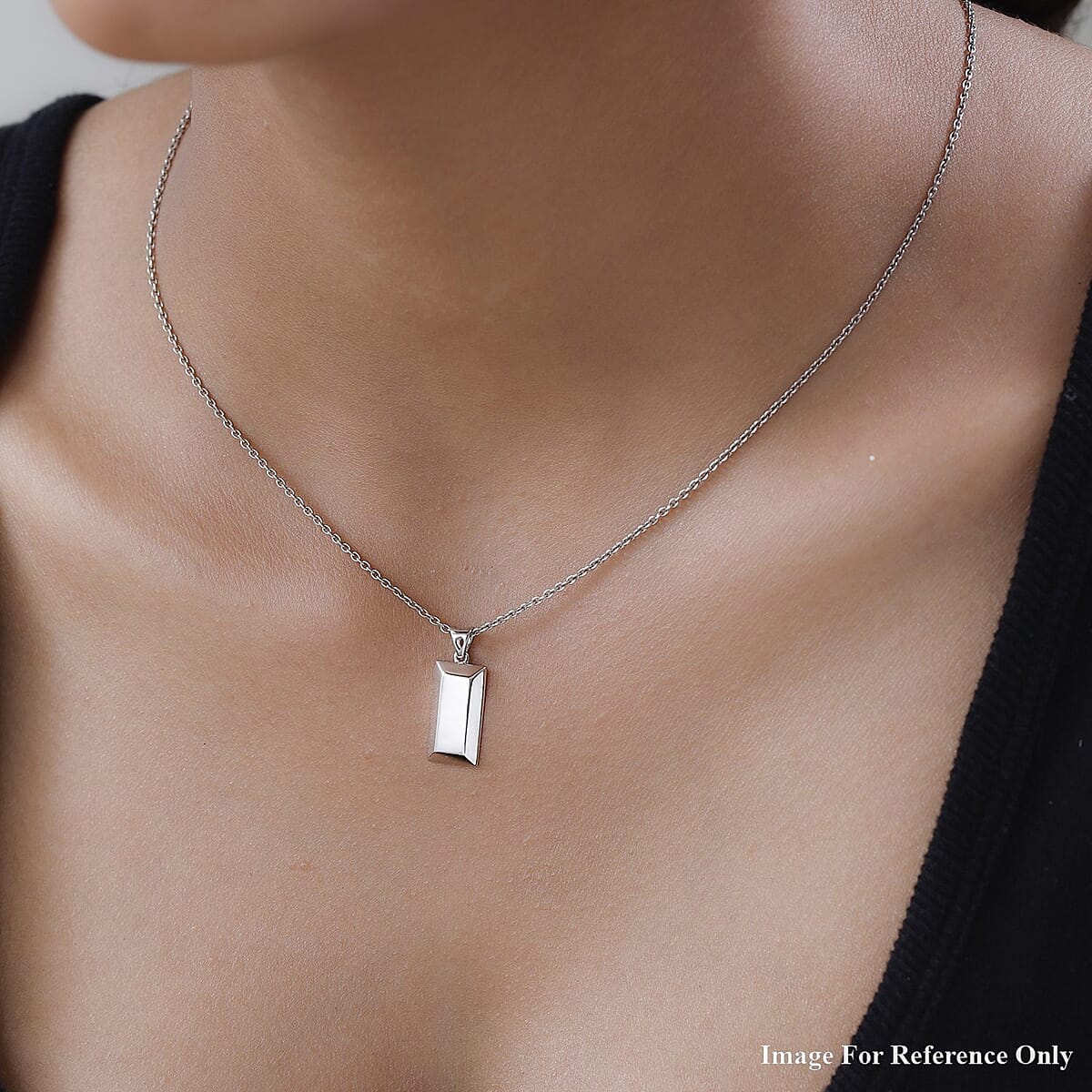 950 Platinum Bar Pendant 3.40 Grams image number 2