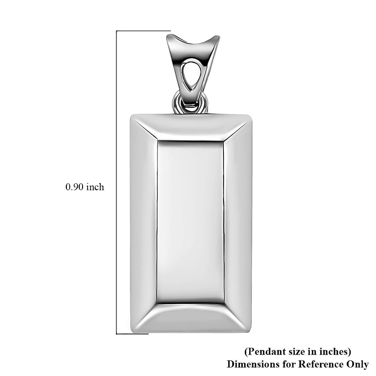 950 Platinum Bar Pendant 3.40 Grams image number 5