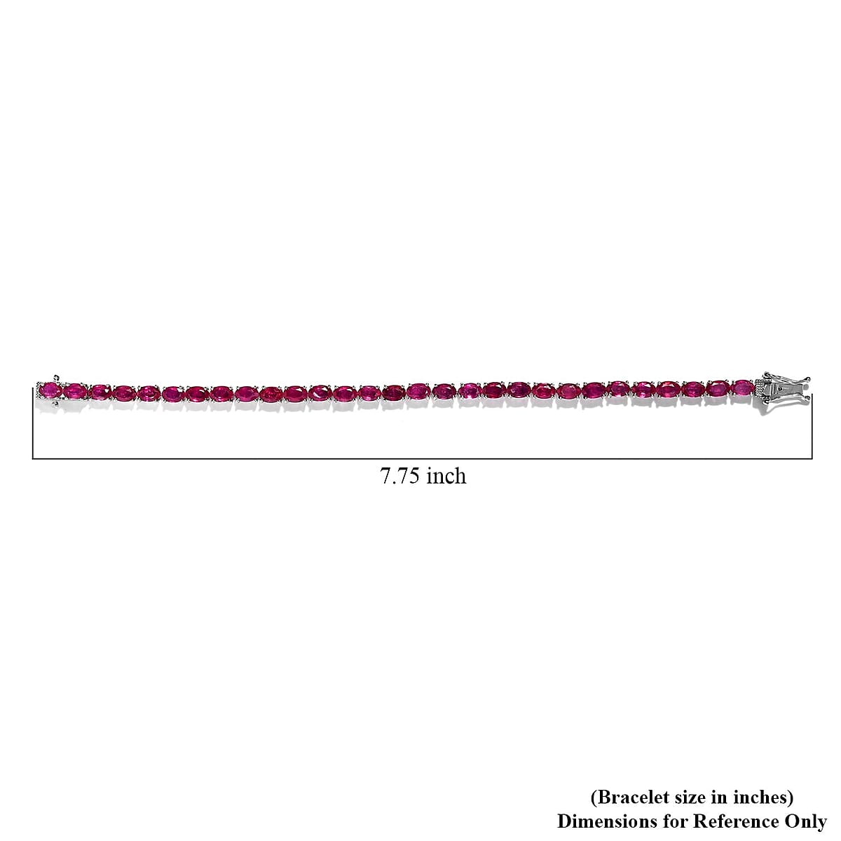 Niassa Ruby (FF) Tennis Bracelet in Platinum Over Sterling Silver (8.00 In) 18.85 ctw image number 3