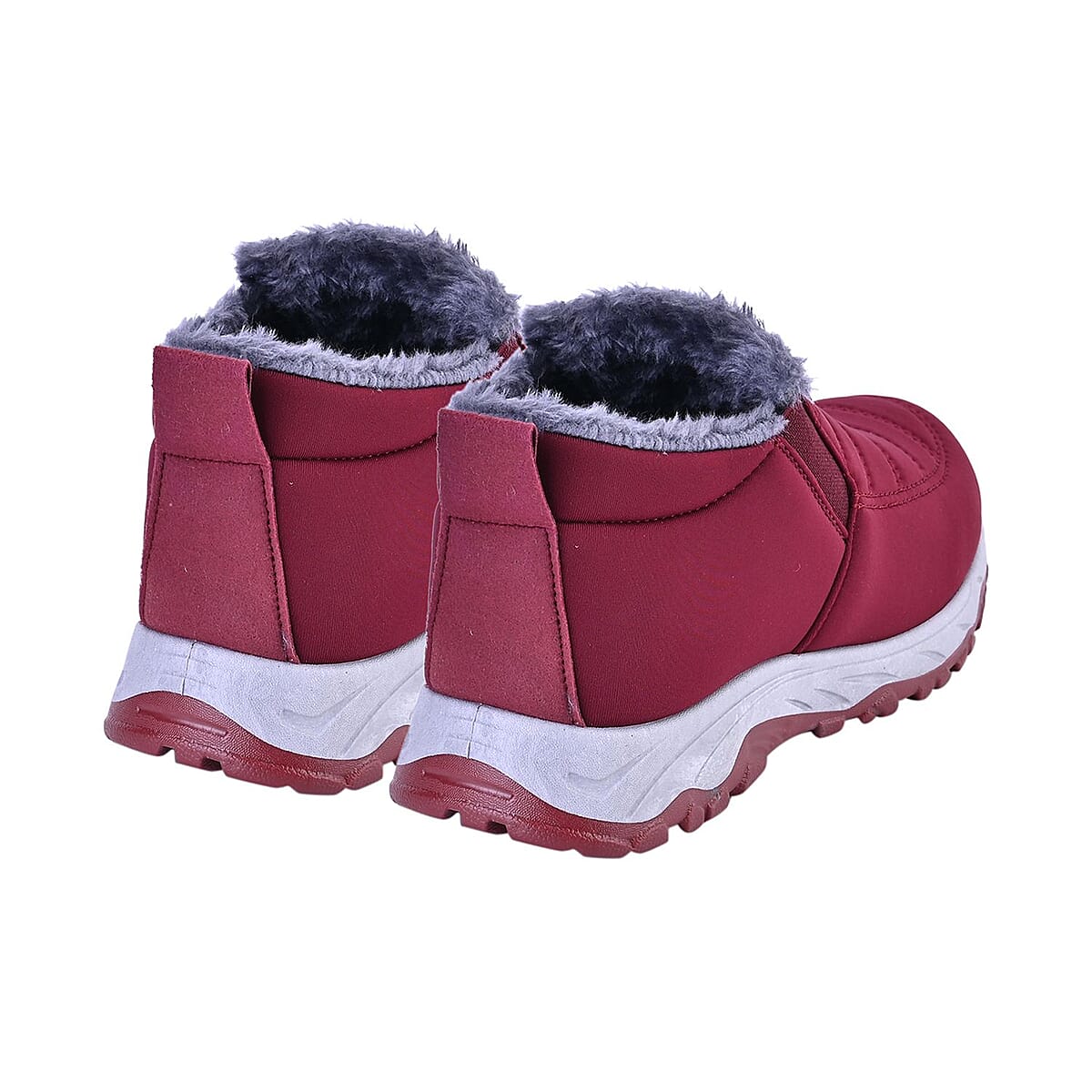 Wine PVC Sole Non-Slip Winter Shoes (10-10.5) image number 3