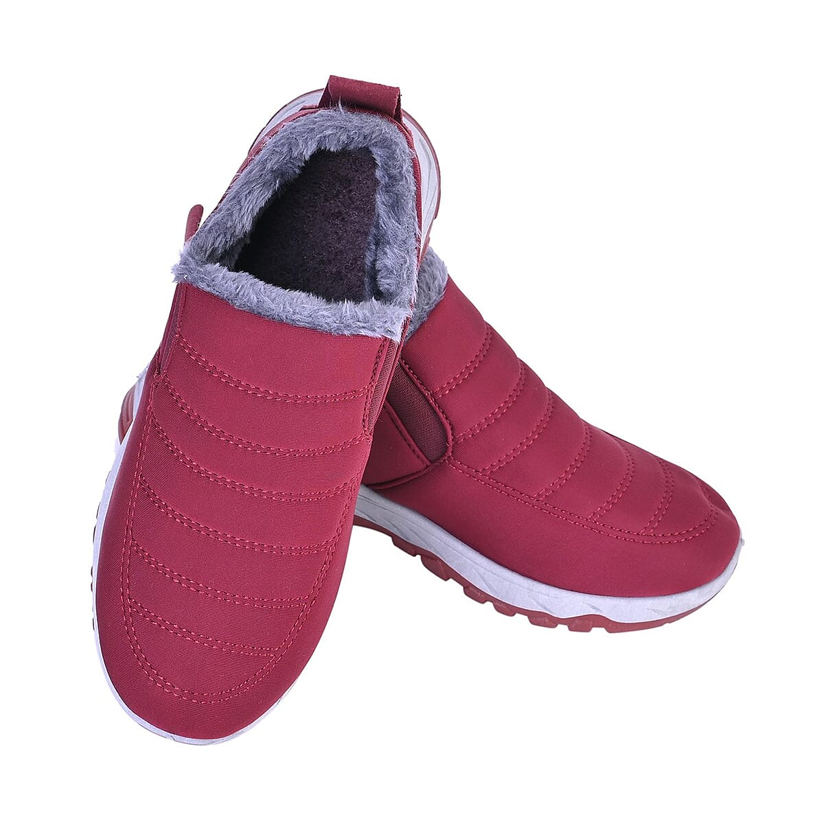 Wine PVC Sole Non-Slip Winter Shoes (10-10.5) image number 5