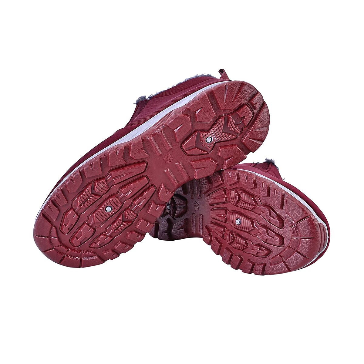 Wine PVC Sole Non-Slip Winter Shoes (10-10.5) image number 6