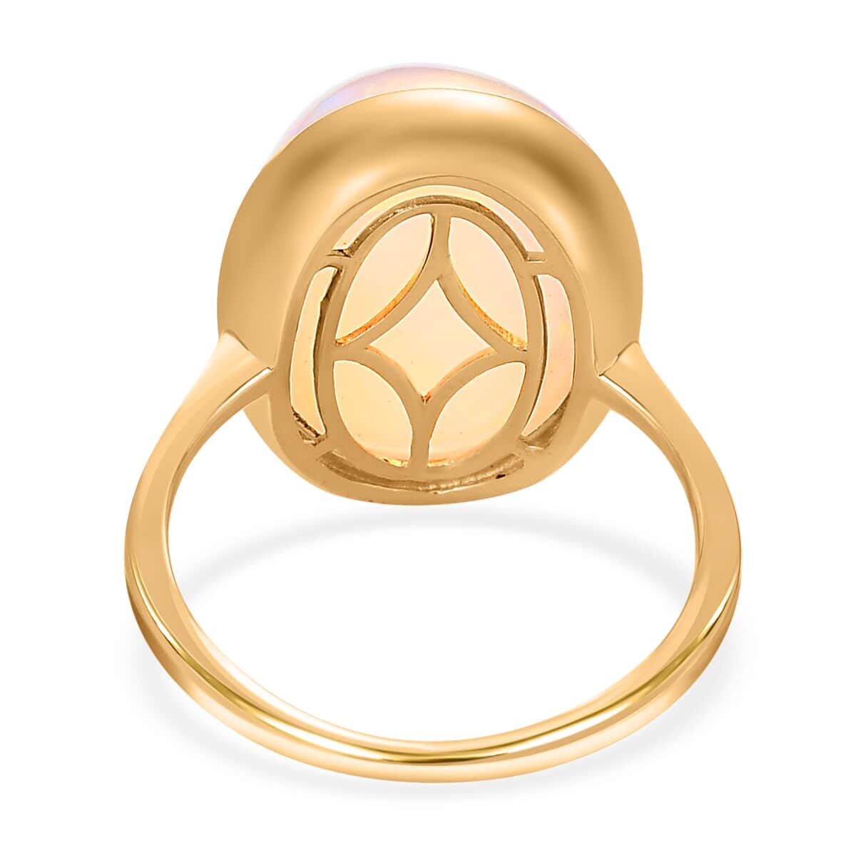 Luxoro 14K Yellow Gold AAA Ethiopian Welo Opal Solitaire Ring 9.85 ctw (Del. in 15-20 Days) image number 4