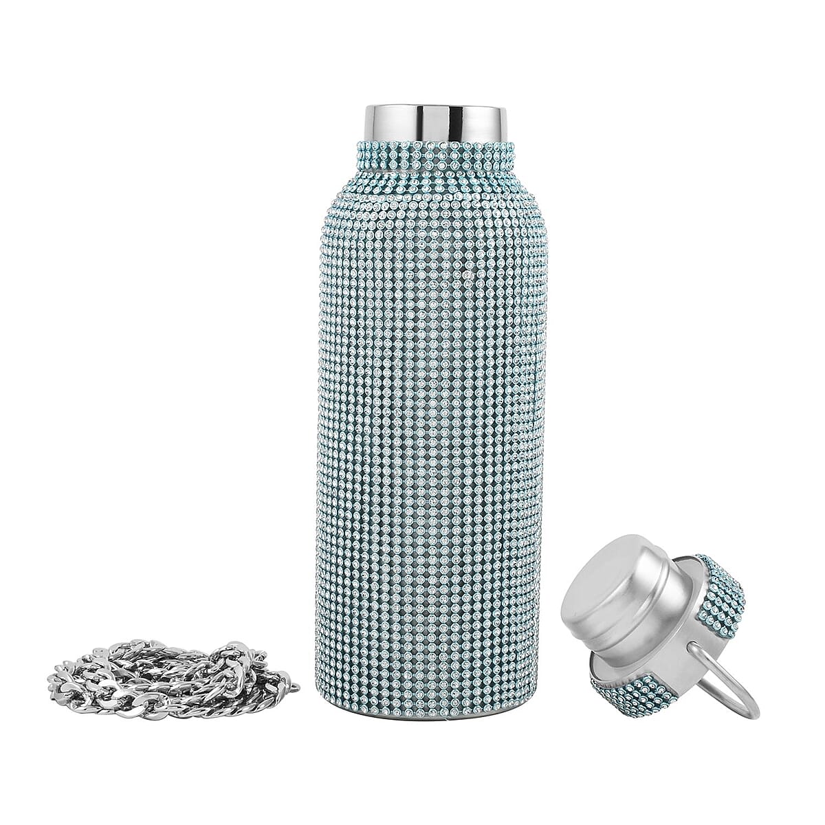Turquoise Rhinestones Canteen Bottle 16oz image number 1