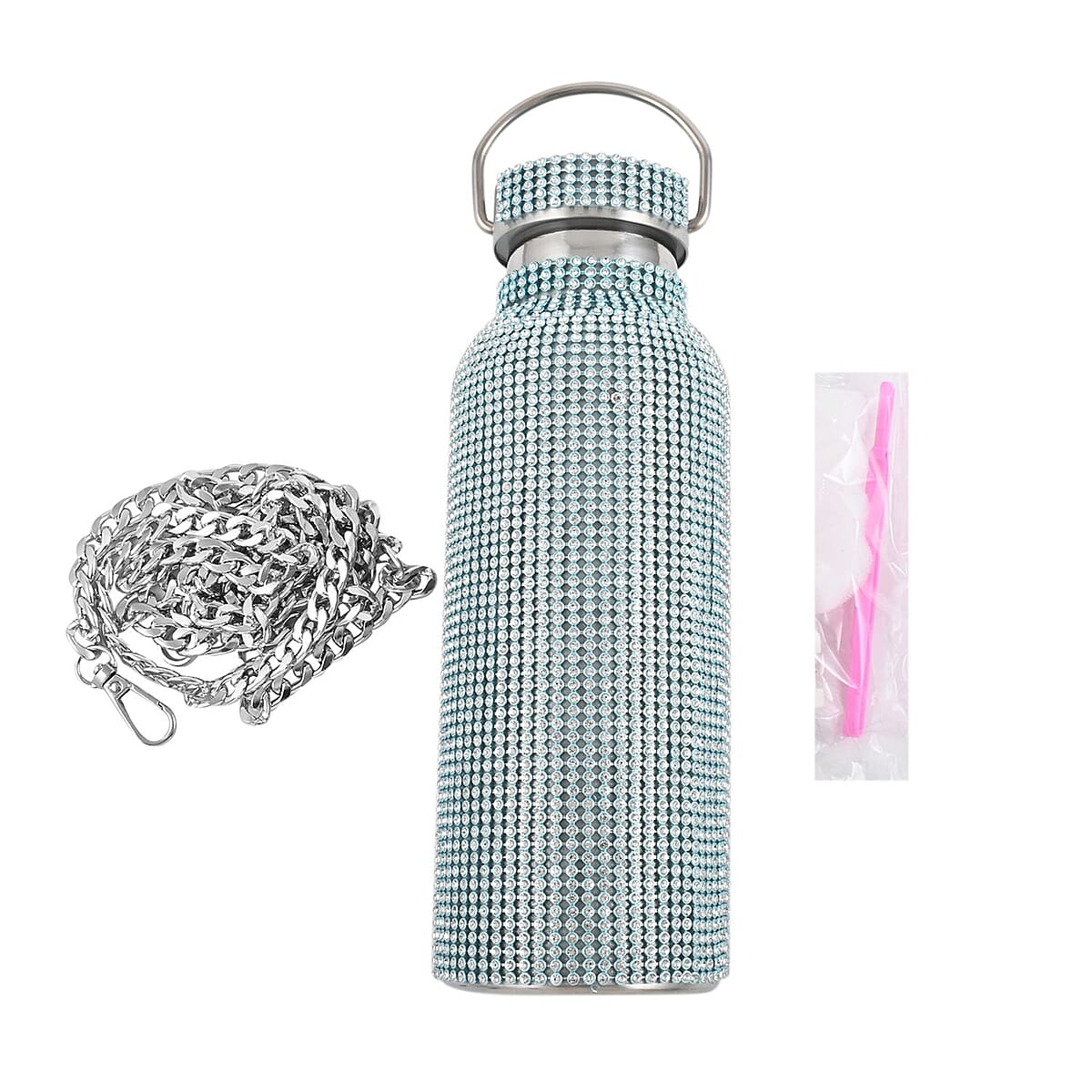 Turquoise Rhinestones Canteen Bottle 16oz image number 3