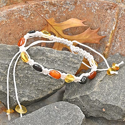 Multi Color Amber Light Bracelet - White Thread (Adjustable)
