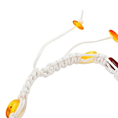 Multi Color Amber Light Bracelet - White Thread (Adjustable)