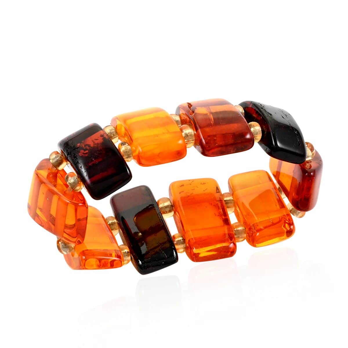 Multi Color Amber Light Bands Darker Shades Stretch Ring image number 0