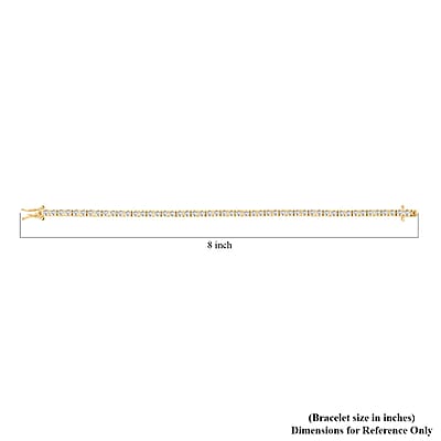 Diamond Bracelet , Diamond Tennis Bracelet , Tennis Bracelet , 14K Yellow Gold Over Sterling Silver Bracelet (7.50 In) 0.50 ctw