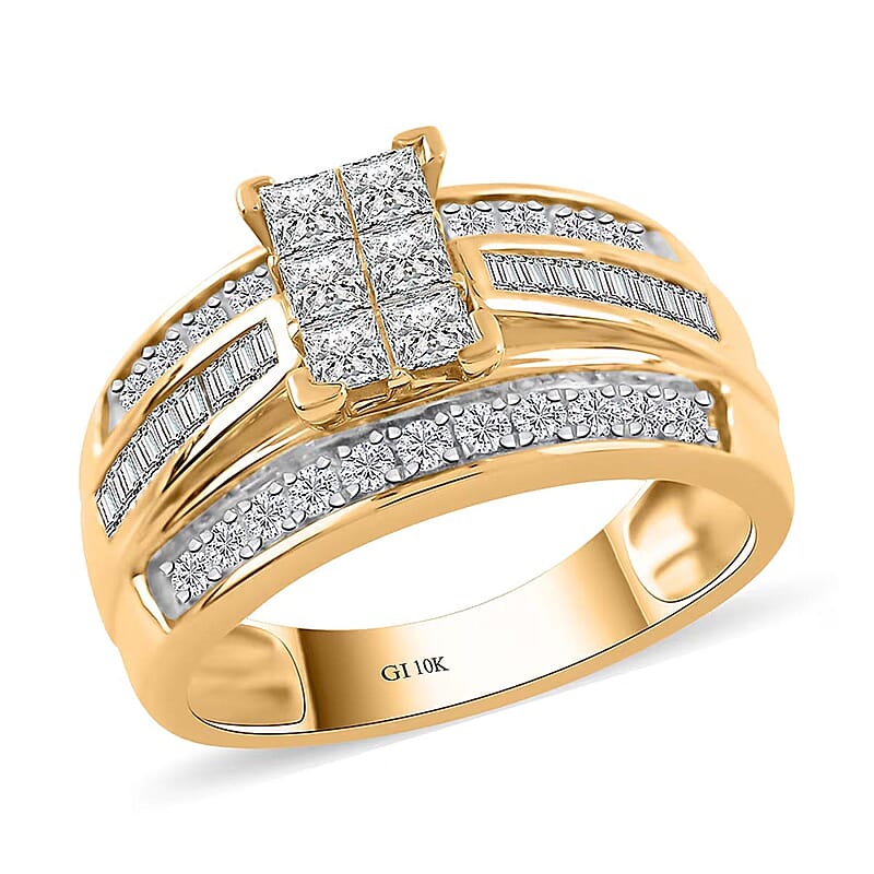 Diamond SI3-G 1.00 ctw Ring in 10K Yellow Gold (Size 10.0) 4.40 Grams
