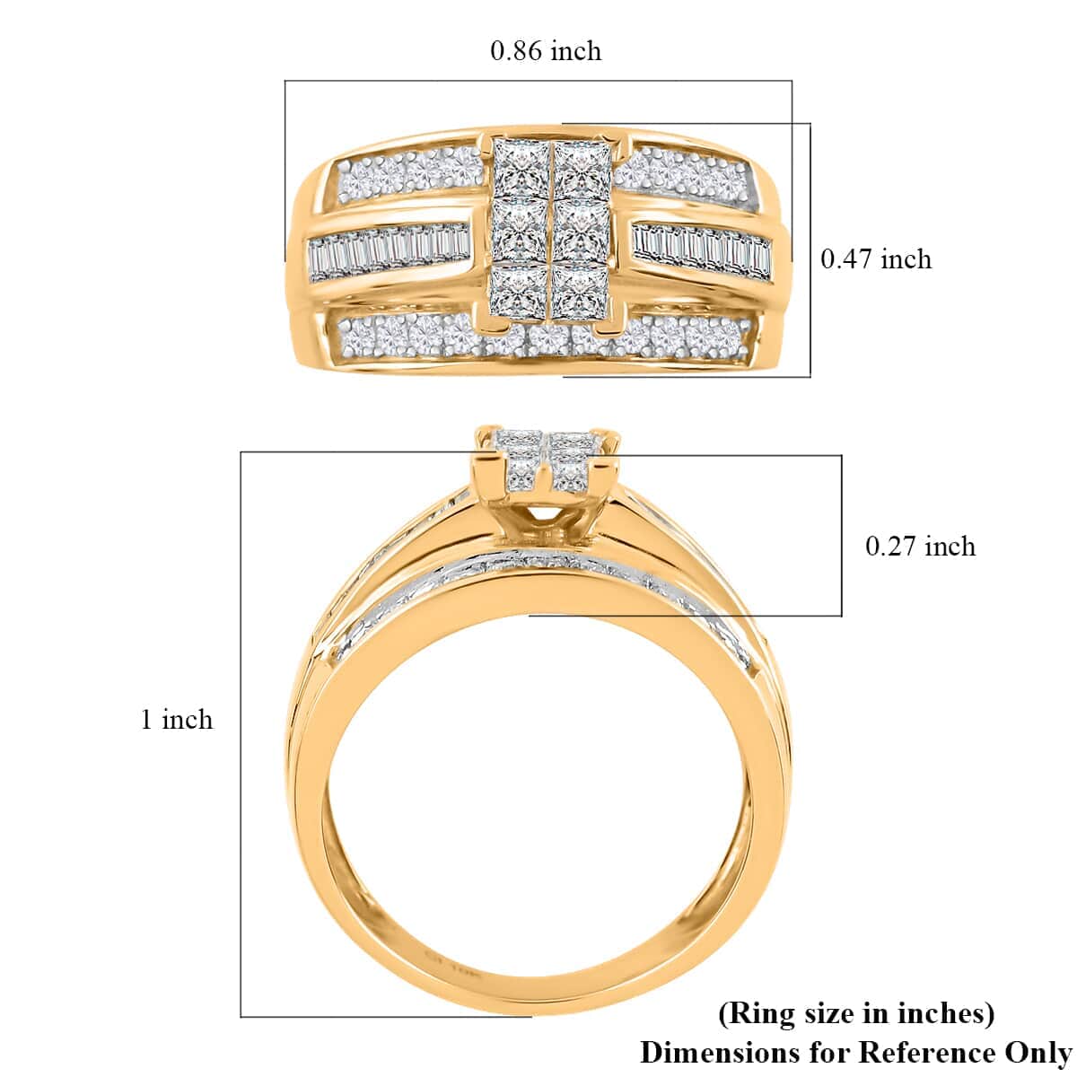 10K Yellow Gold Diamond SI3-G Ring 4.40 Grams 1.00 ctw (Del. 10-15 Days) image number 4