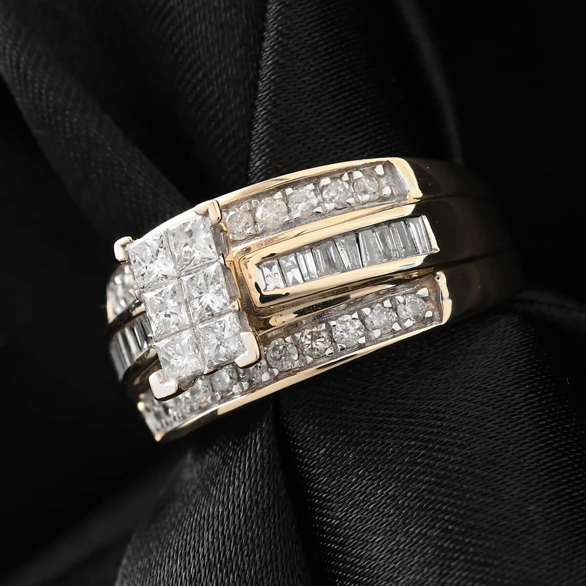 Ankur Treasure Chest 10K Yellow Gold Diamond SI3-G Ring (Size 7.0) 4.40 Grams 1.00 ctw image number 1