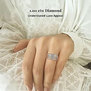 Closeout Diamond (G, SI) 1.00 ctw Ring in 10K Yellow Gold (Size 7.0) 4.40 Grams