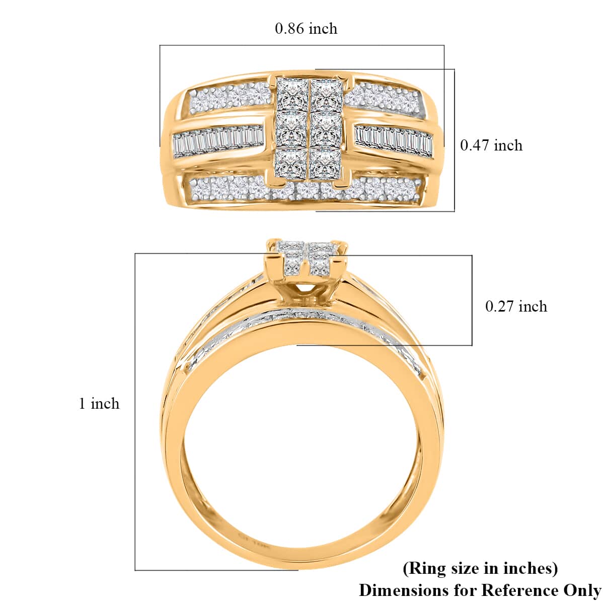 Ankur Treasure Chest 10K Yellow Gold Diamond SI3-G Ring (Size 7.0) 4.40 Grams 1.00 ctw image number 4