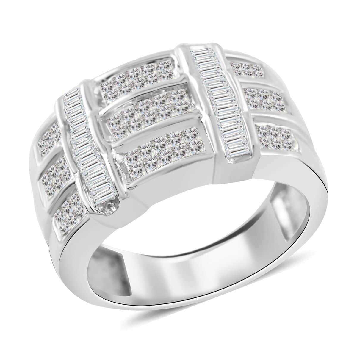 14K White Gold Diamond (G-H, I1) Ring (Size 10.0) (7.60 g) (Del. in 10-15 Days) 1.00 ctw image number 0