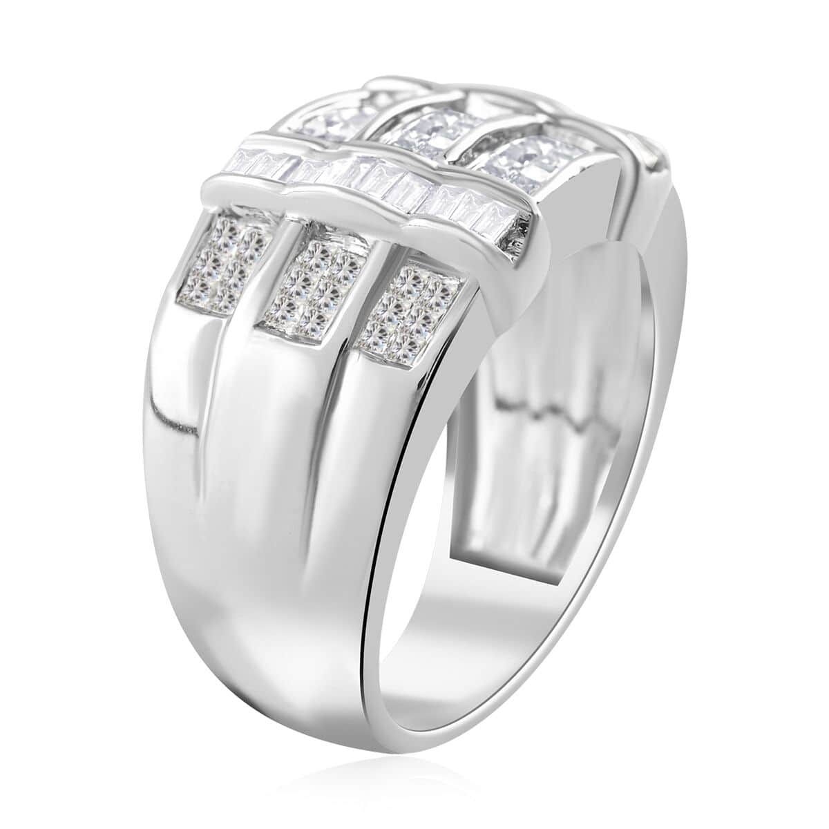 14K White Gold Diamond (G-H, I1) Ring (Size 10.0) (7.60 g) (Del. in 10-15 Days) 1.00 ctw image number 3