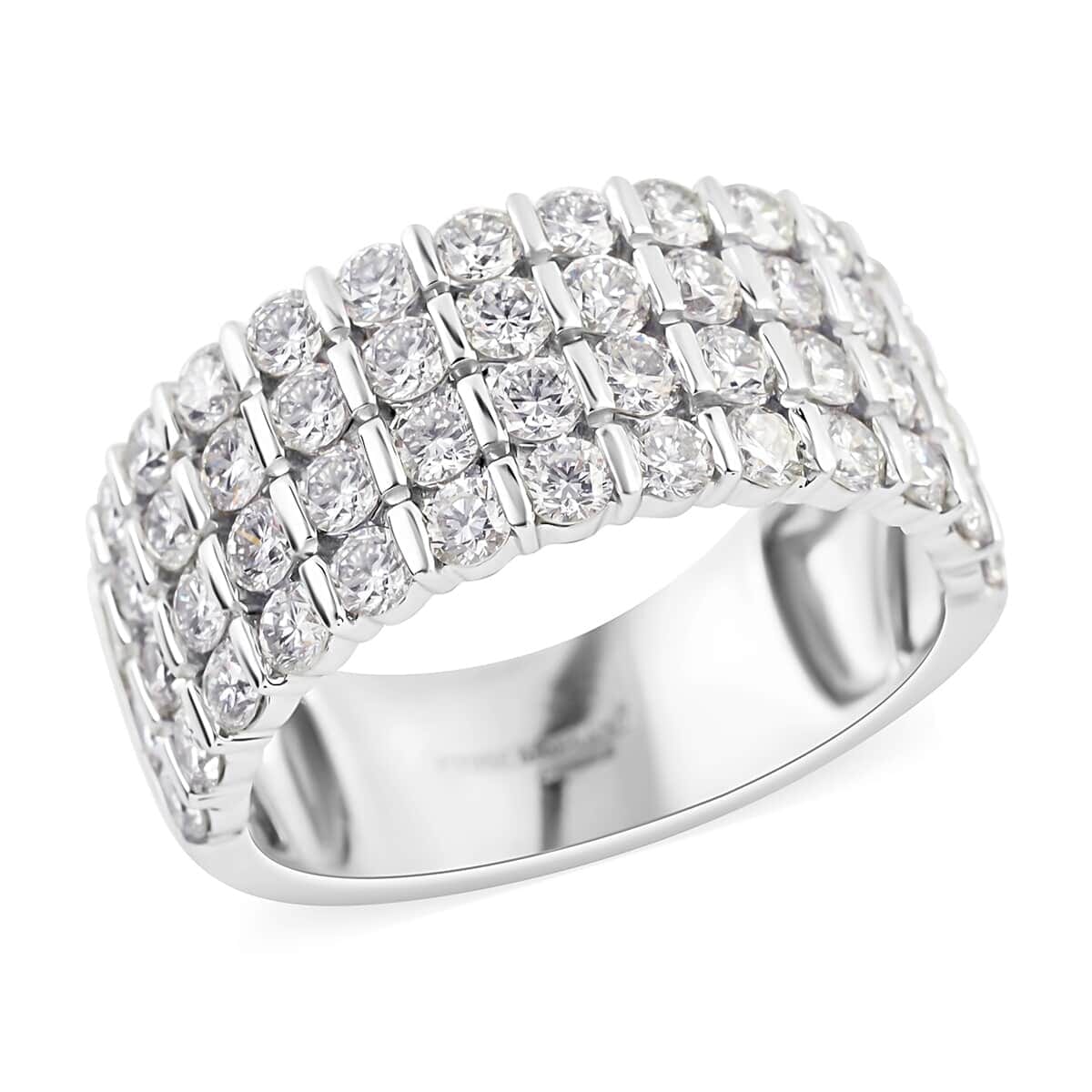 Modani 950 Platinum Diamond G VS 4 Lines Ring 9 Grams 2.00 ctw (Del. in 10-15 Days) image number 0