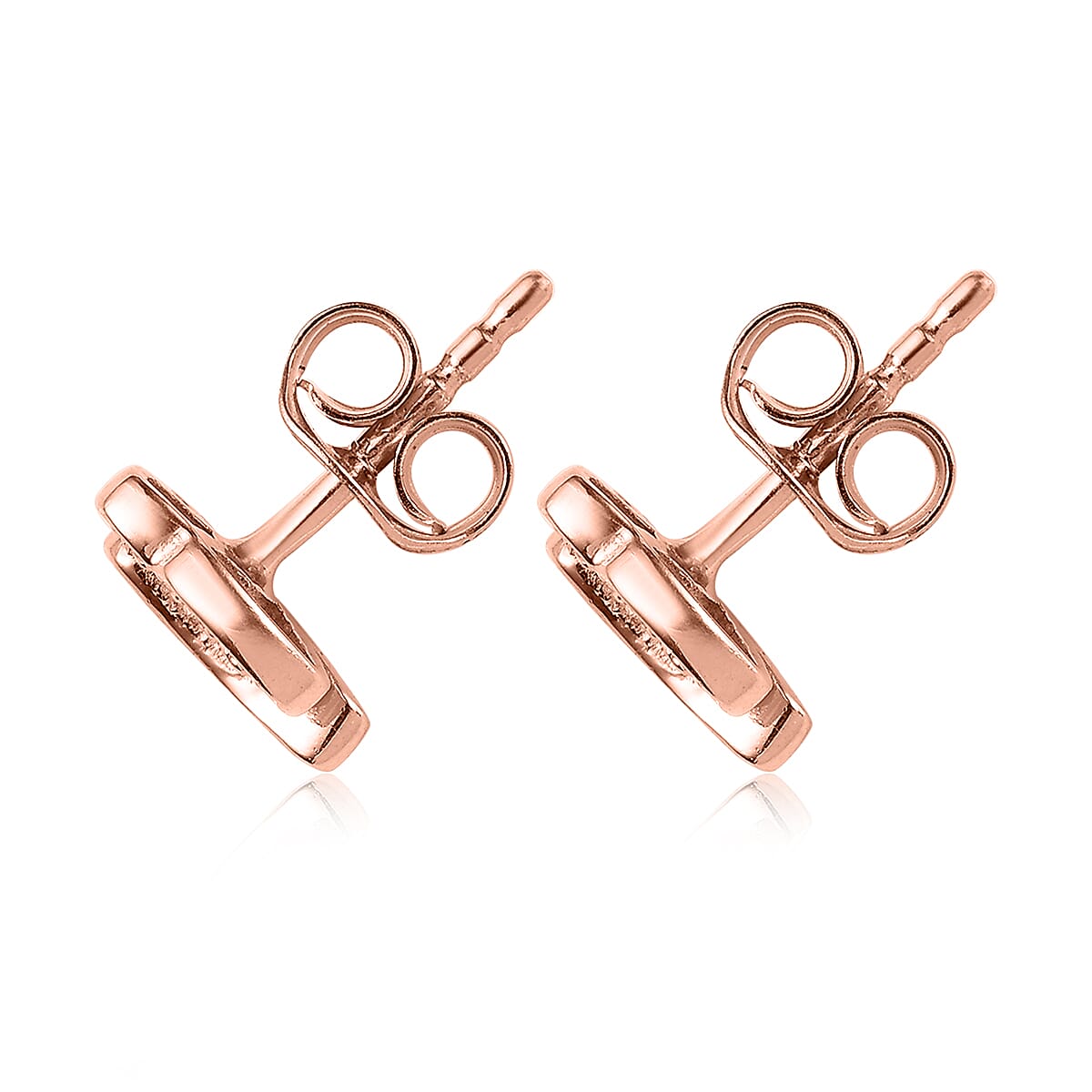 Uncut Natural Pink Diamond Butterfly Earrings in Vermeil Rose Gold Over Sterling Silver 0.10 ctw image number 3