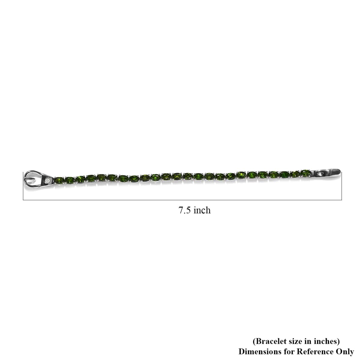 Chrome Diopside Tennis Bracelet in Platinum Over Sterling Silver (6.50 In) 12.15 ctw image number 4