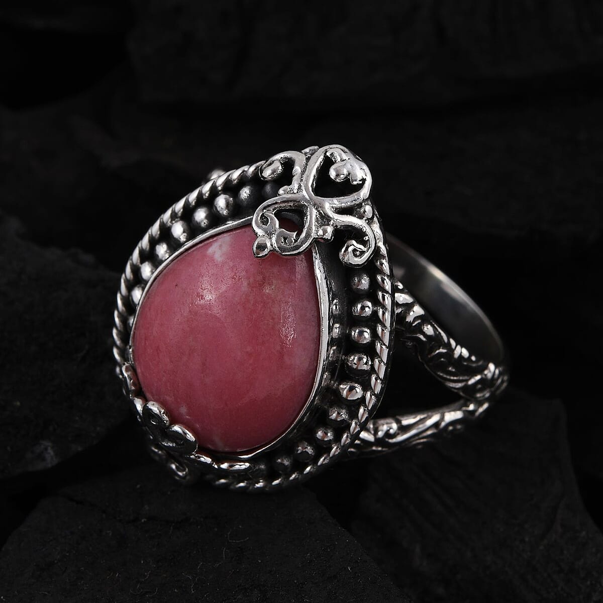 Bali Legacy Norwegian Thulite Ring in Sterling Silver (Size 11) 9.60 ctw image number 1