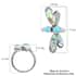 Bali Legacy Sleeping Beauty Turquoise and Abalone Shell Dragon Fly Ring in Sterling Silver (Size 10.0) 1.15 ctw image number 4